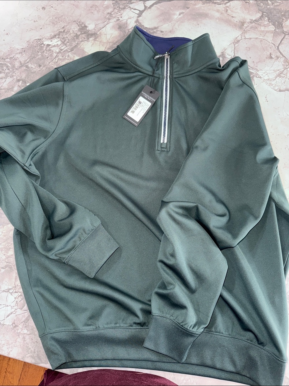 Fairway & Greene Dark Green Men's Quarter-Zip Pullover